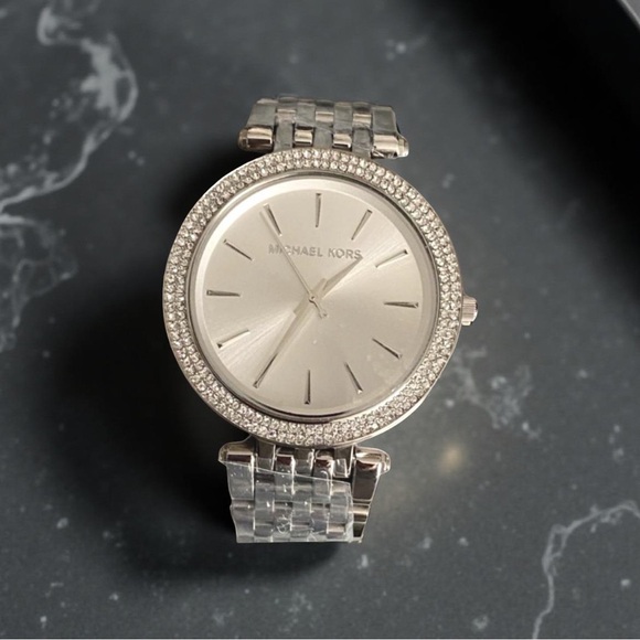 NWT Michael Kors Stainless Steel Crystal Watch MK3190 main image 5